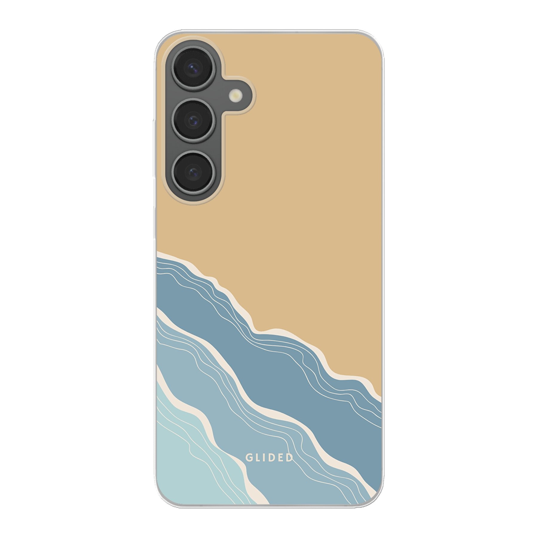 Breeze Handyhülle für Samsung Galaxy S24 Plus mit einem einzigartigen Stranddesign, das an sonnige Tage und Meeresbrisen erinnert.