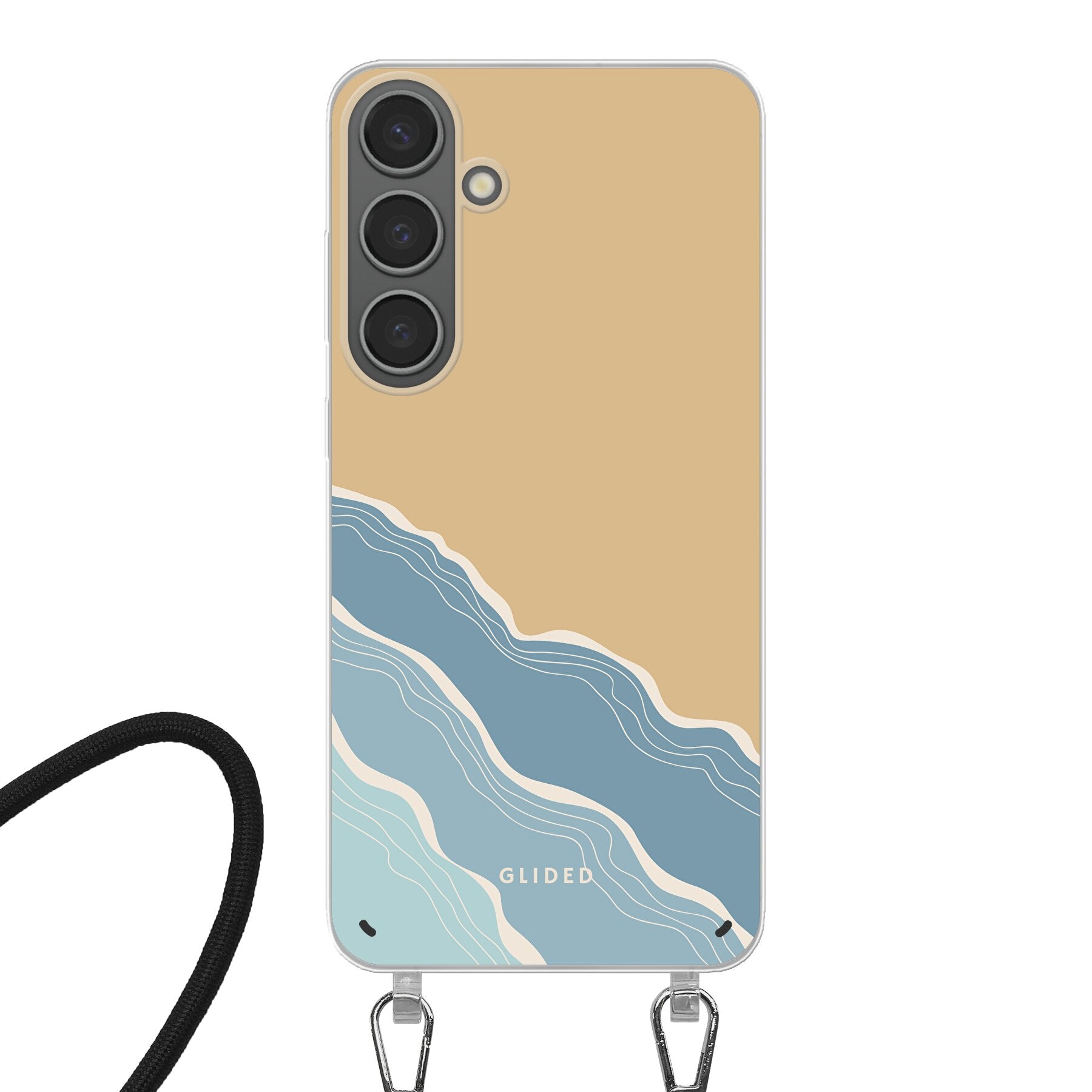Breeze Handyhülle für Samsung Galaxy S24 Plus mit einem einzigartigen Stranddesign, das an sonnige Tage und Meeresbrisen erinnert.