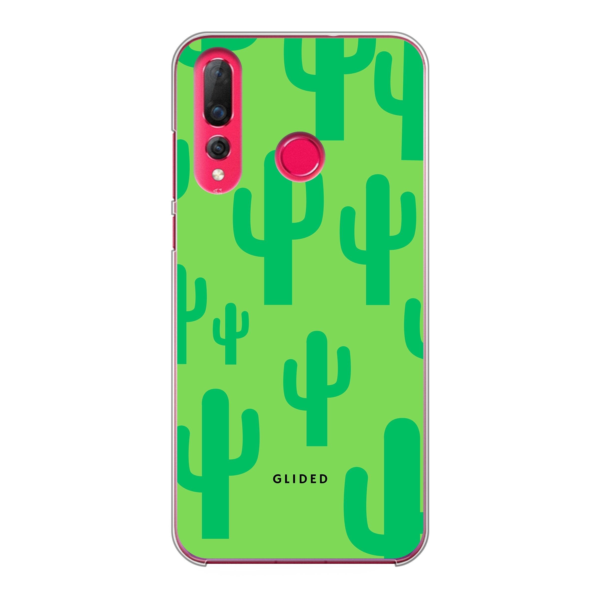 Cactus Spikes Handyhülle für Huawei P30 Lite mit lebendigem Kaktusdesign auf grünem Hintergrund.