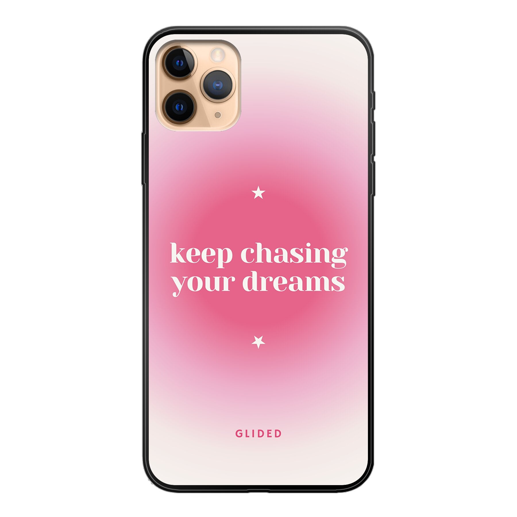 Chasing Dreams Handyhülle für iPhone 11 Pro Max mit inspirierender Botschaft und schlankem Design, idealer Schutz und Zugang zu Funktionen.