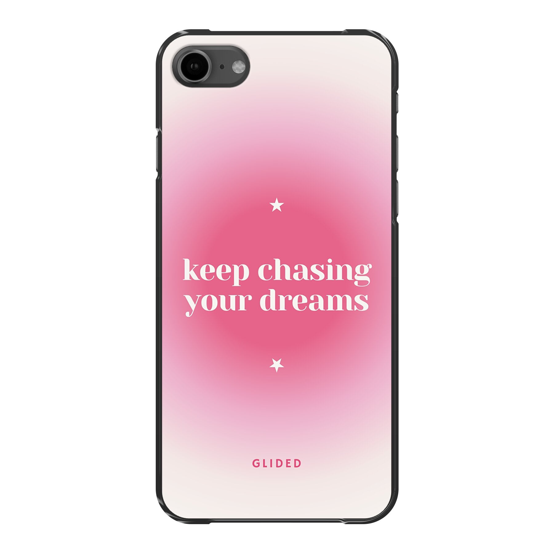Chasing Dreams iPhone 8 Handyhülle mit inspirierender Botschaft und schlankem Design, idealer Schutz für dein Smartphone.