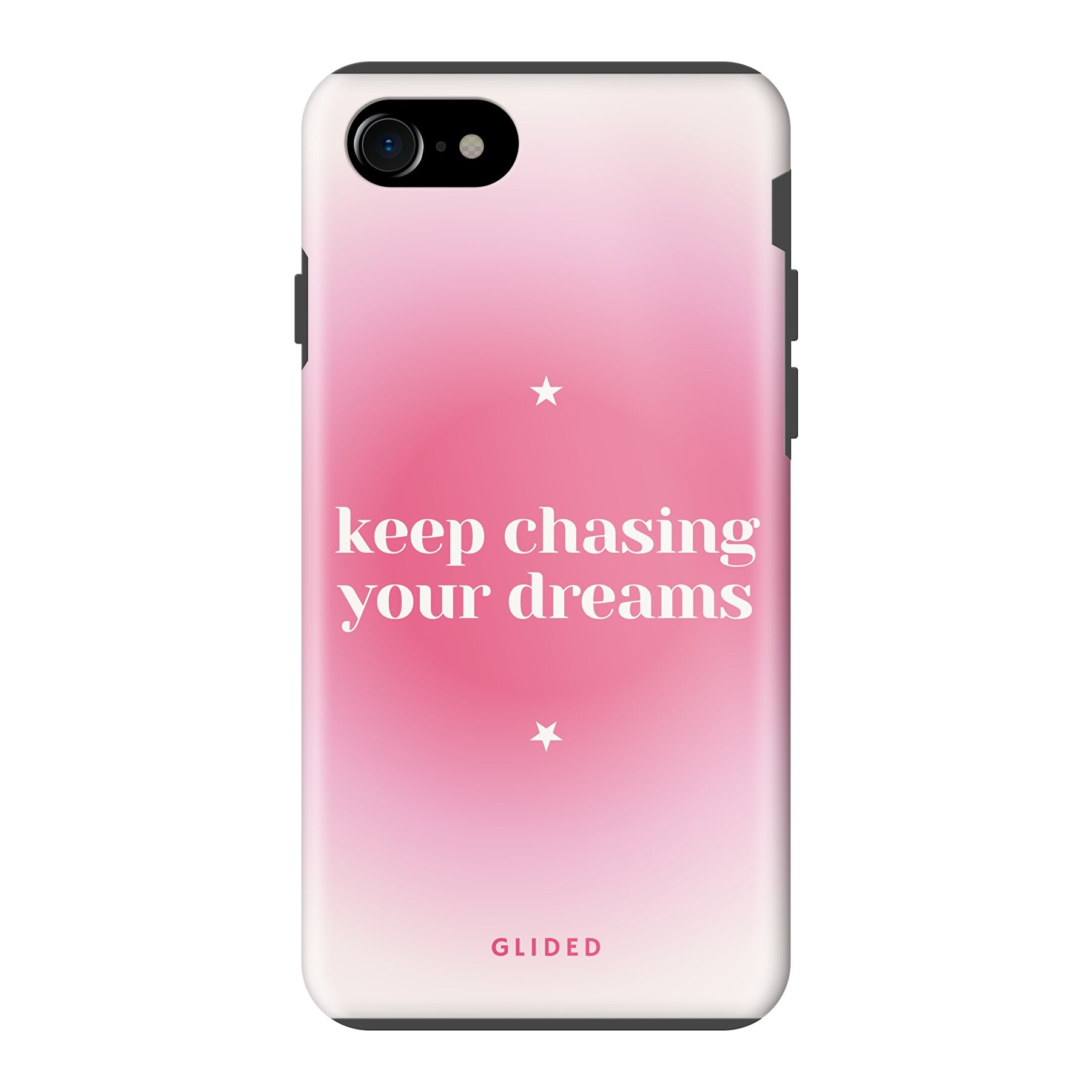 Chasing Dreams Handyhülle für iPhone SE 2022 mit inspirierender Botschaft und schlankem Design, idealer Schutz für dein Smartphone.