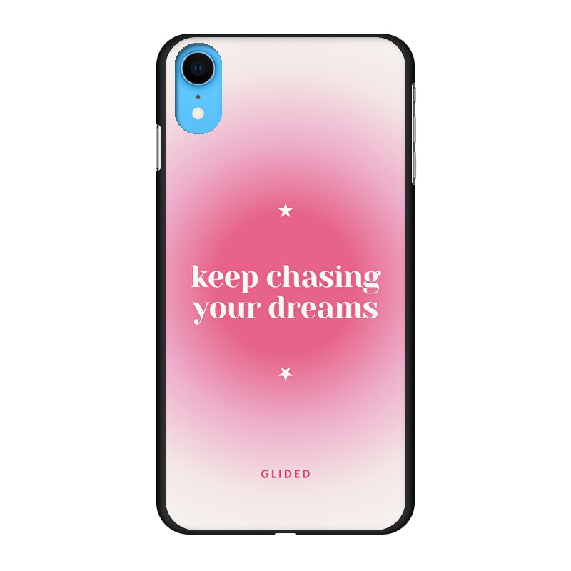 Chasing Dreams Handyhülle für iPhone XR mit inspirierender Botschaft und schlankem Design, idealer Schutz und Funktionalität.