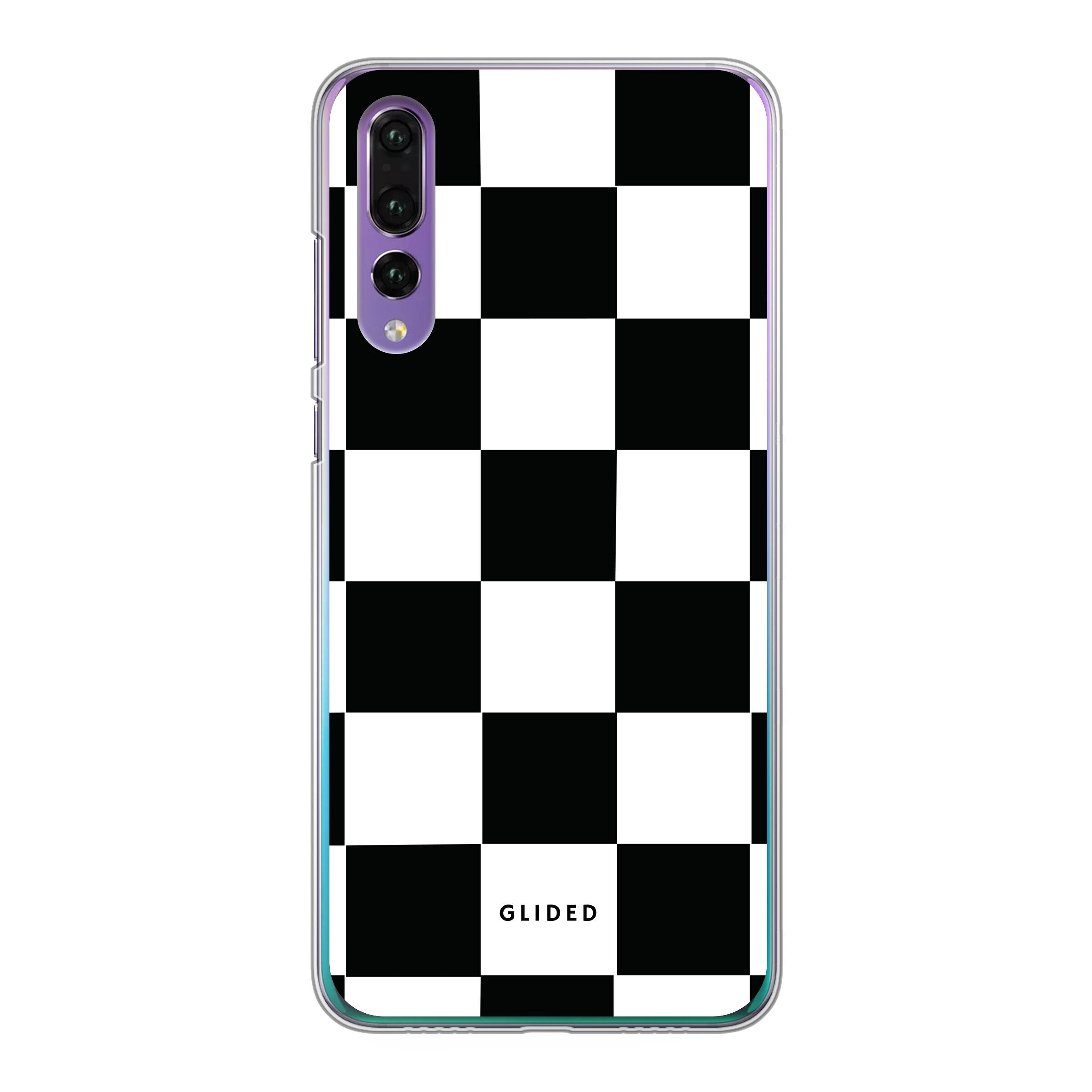 Elegante Huawei P30 Hülle mit klassischem Schachbrettmuster, bietet stilvollen Schutz und Ausdruck von Persönlichkeit.