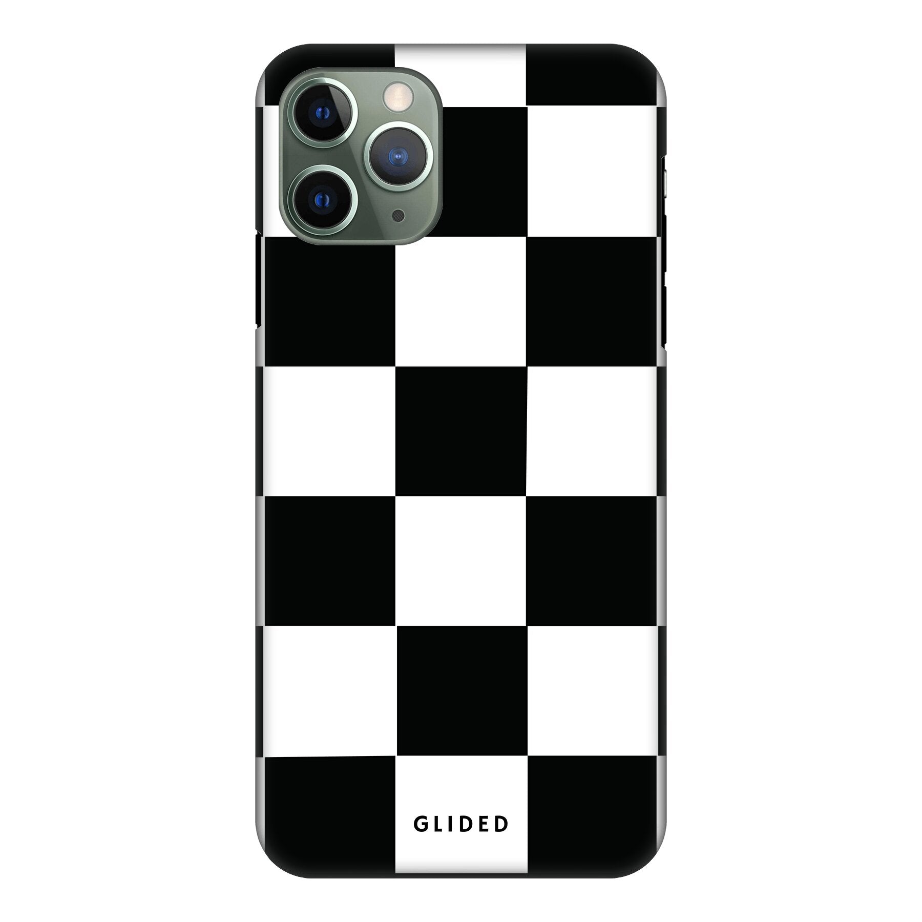 Elegante Classic Chess iPhone 11 Pro Hülle mit traditionellem Schachbrettmuster, bietet stilvollen Schutz und zeitlose Raffinesse.