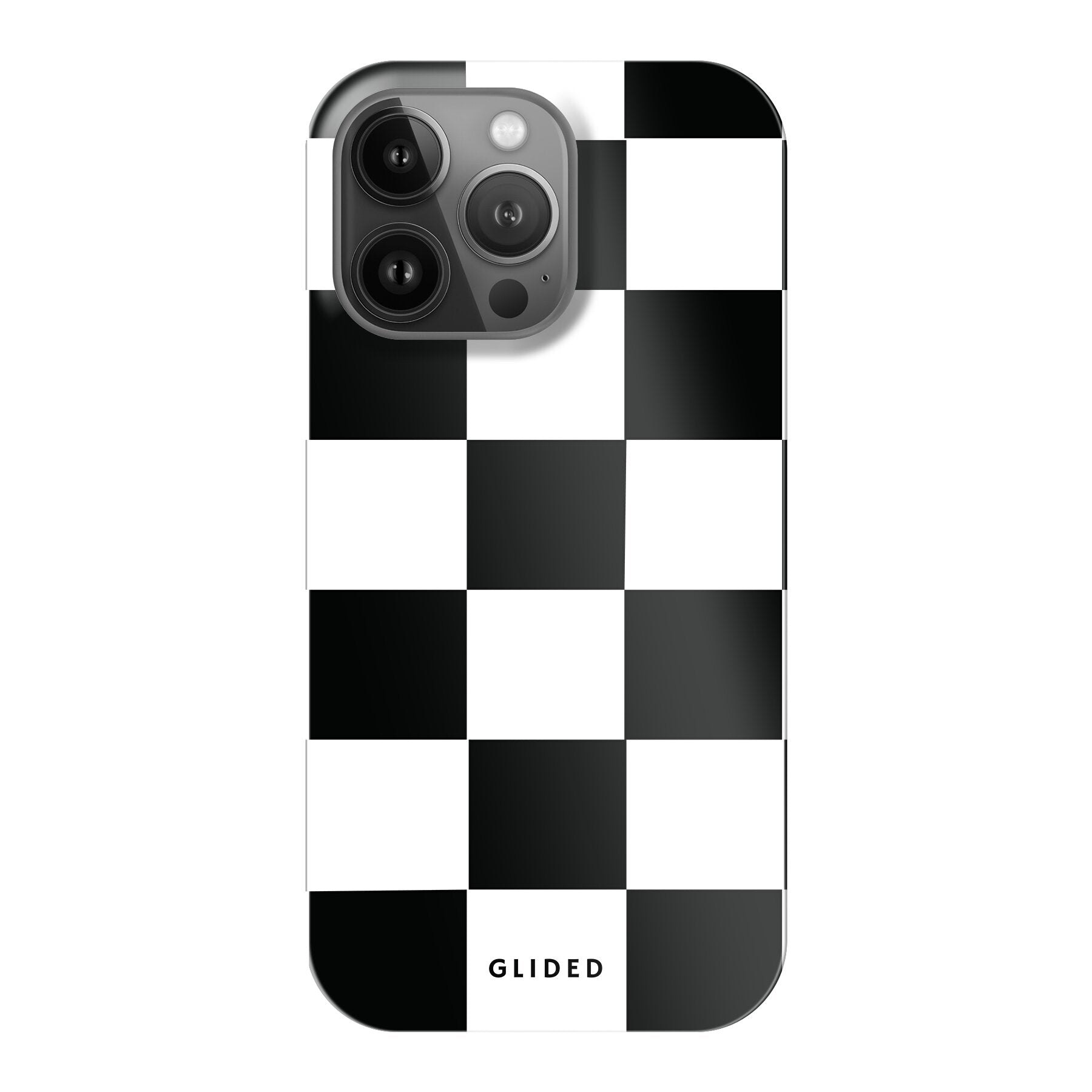 Elegante 'Classic Chess' iPhone 13 Pro Hülle mit traditionellem Schachbrettmuster, bietet stilvollen Schutz und Ausdruck von Persönlichkeit.