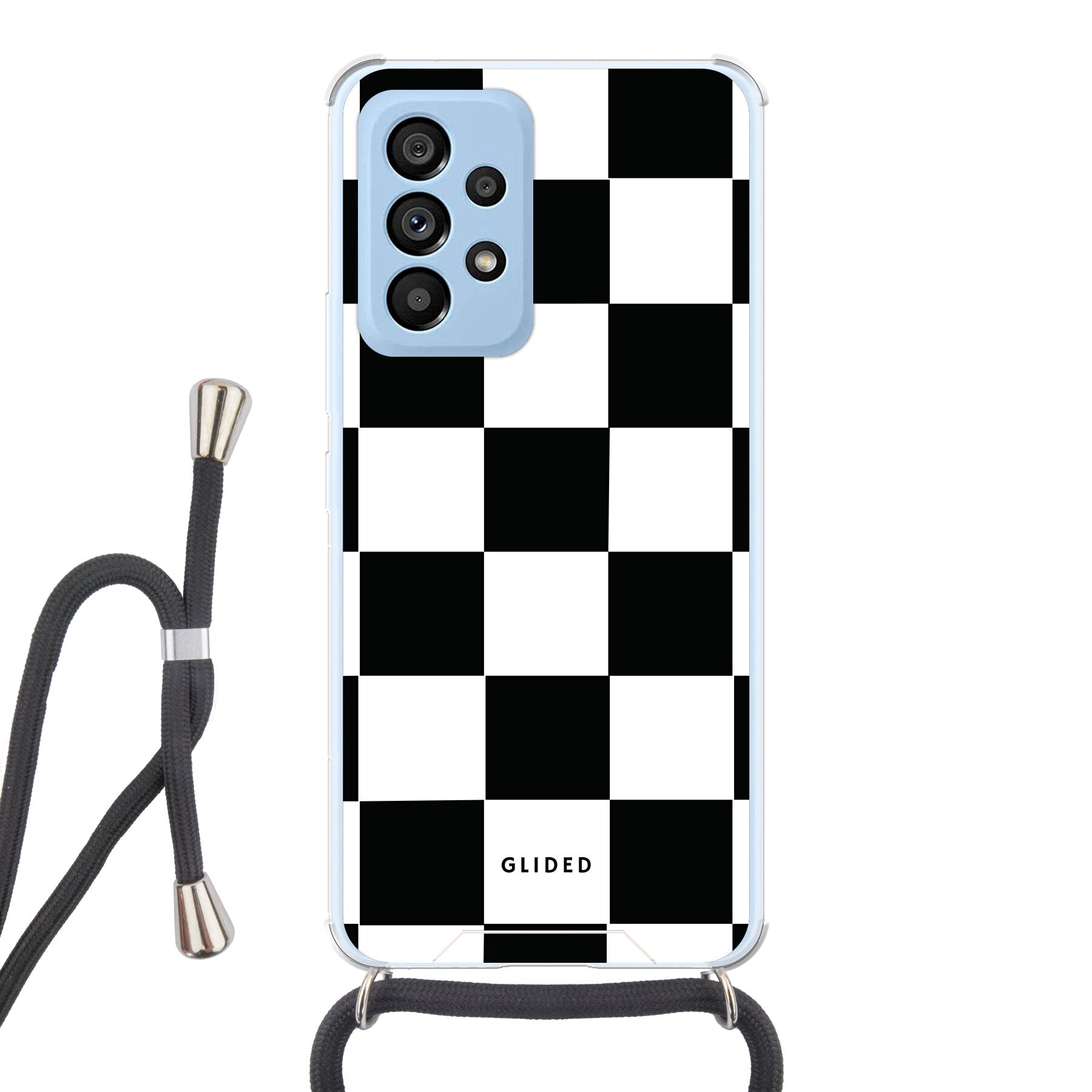 Samsung Galaxy A53 5G Hülle im klassischen Schachbrettdesign, elegant und stilvoll.