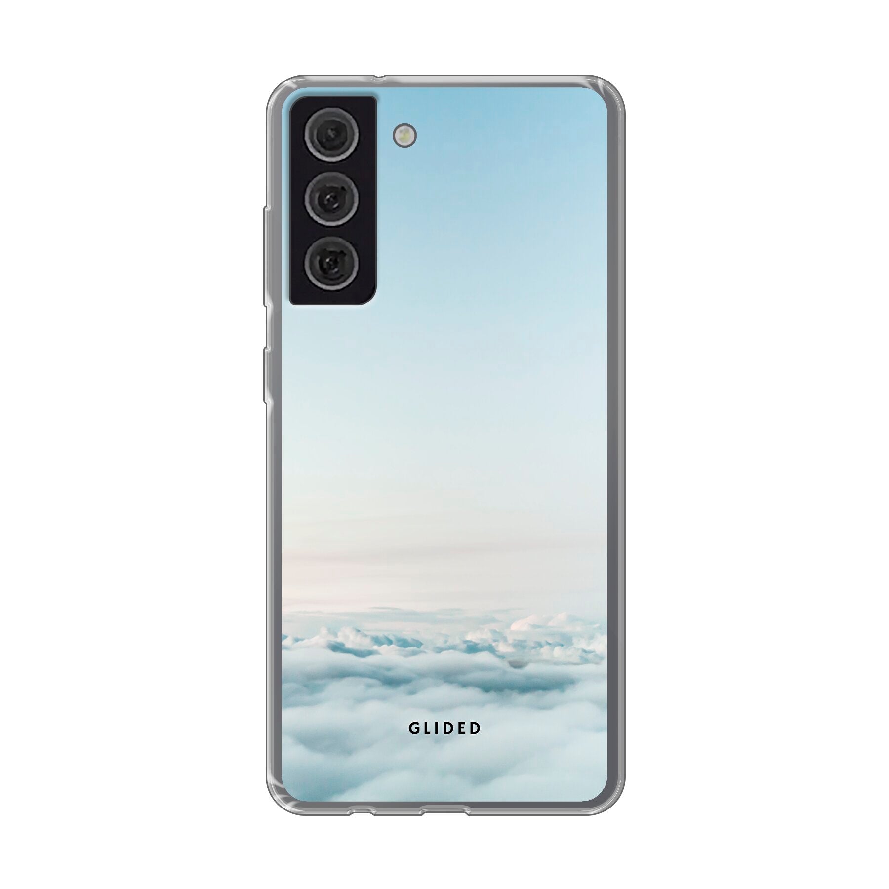 Samsung Galaxy S21 FE Hülle mit sanftem Wolken-Design, bietet stilvollen Schutz und ästhetische Anmutung.