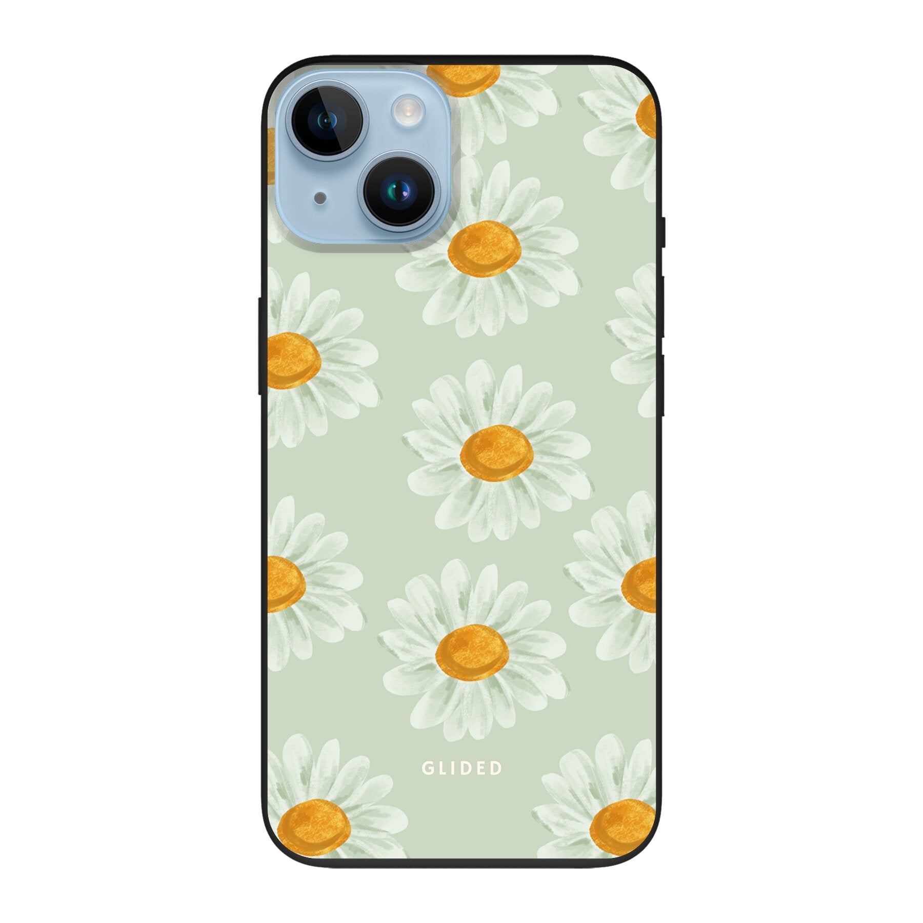 Daisy Handyhülle für iPhone 14 mit zarten Gänseblümchen in voller Blüte, stilvoll und schützend.
