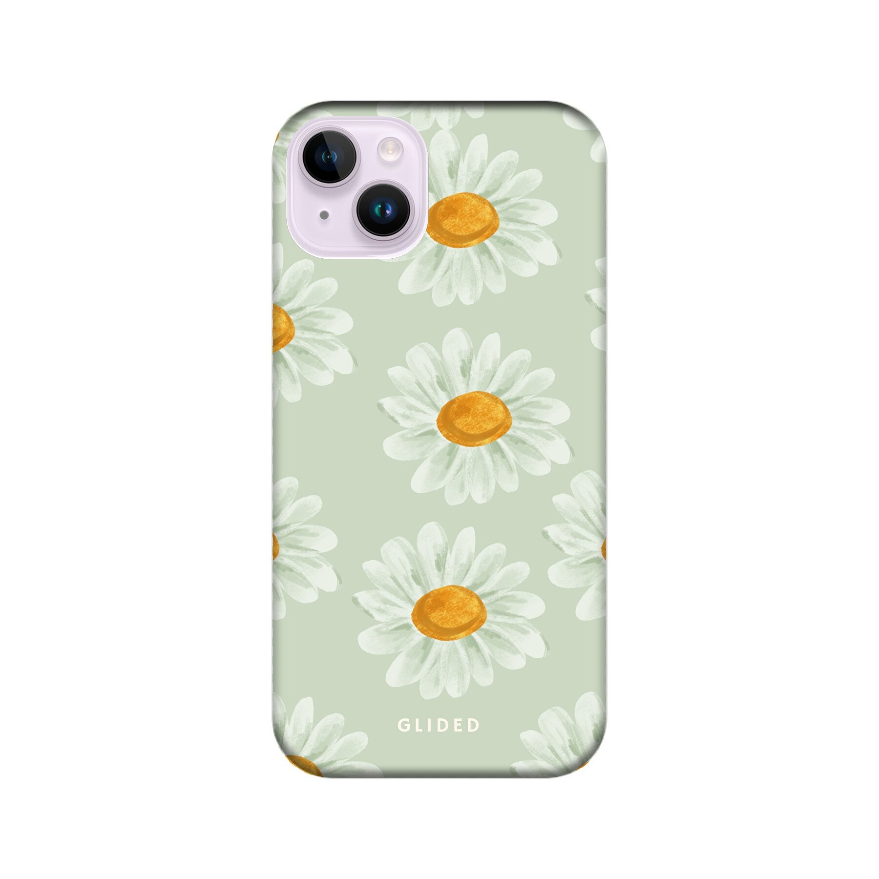 Daisy Handyhülle für iPhone 14 Plus mit zarten Gänseblümchen in voller Blüte, stilvoll und schützend.