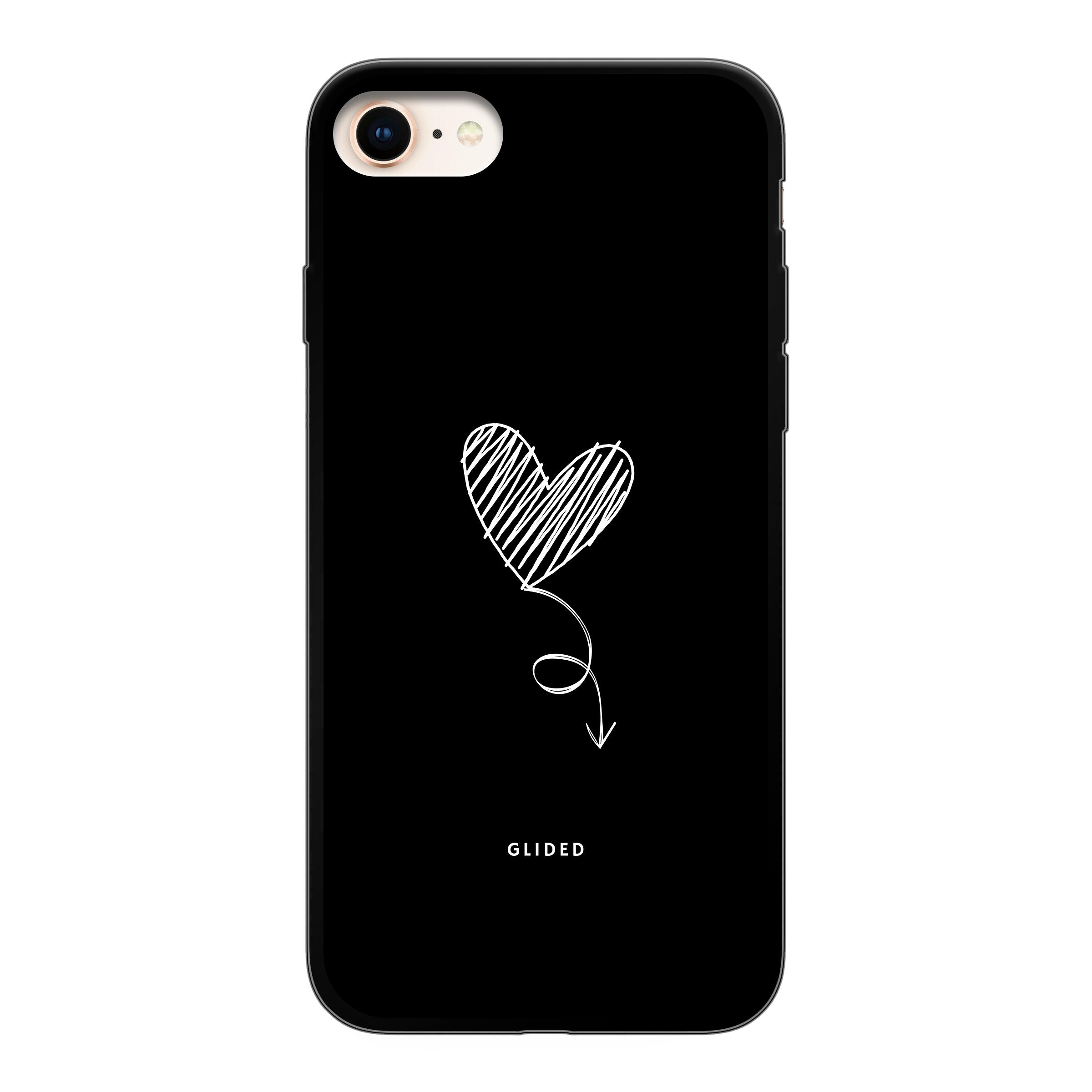 Dark Heart iPhone SE 2020 Handyhülle mit ästhetischem Herzdesign auf dunklem Hintergrund, bietet stilvollen Schutz und einzigartigen Look.