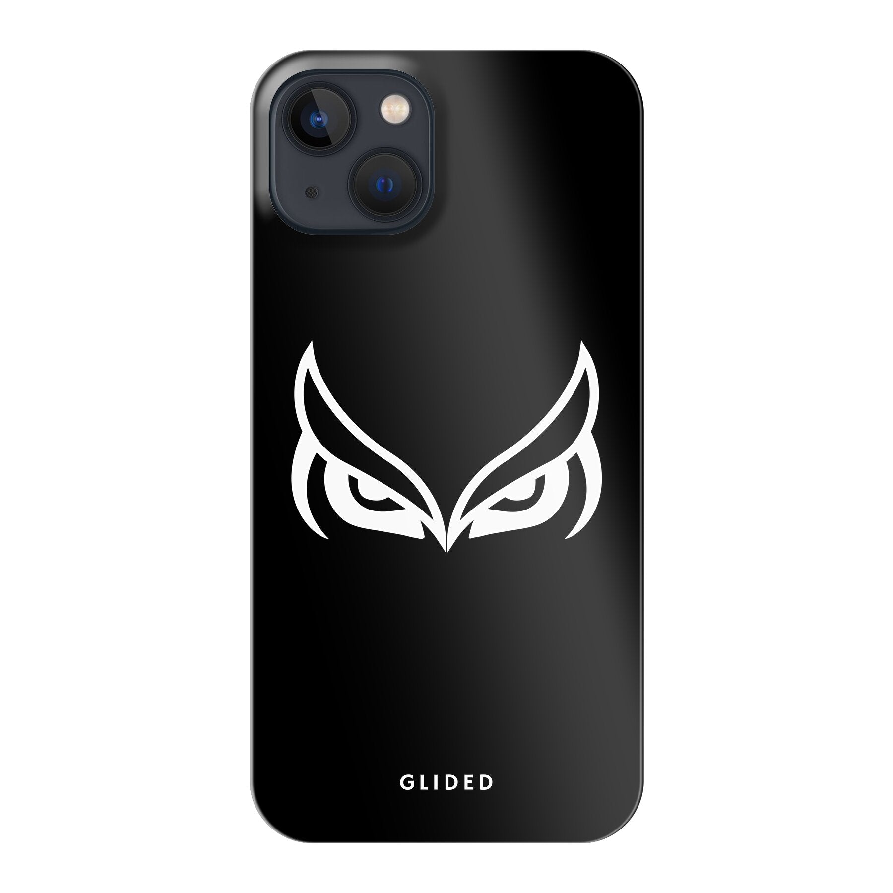 Dark Owl Handyhülle für iPhone 13 mit majestätischen Eulen auf tiefdunklem Hintergrund, stilvoll und schützend.