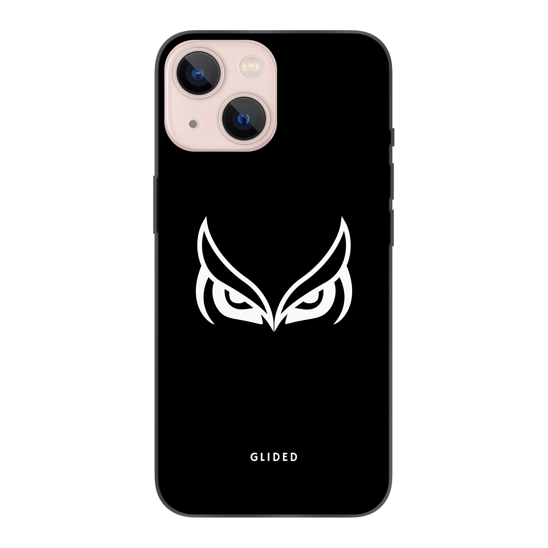 Dark Owl Handyhülle für iPhone 13 mini mit majestätischen Eulen auf tiefdunklem Hintergrund, stilvoll und schützend.