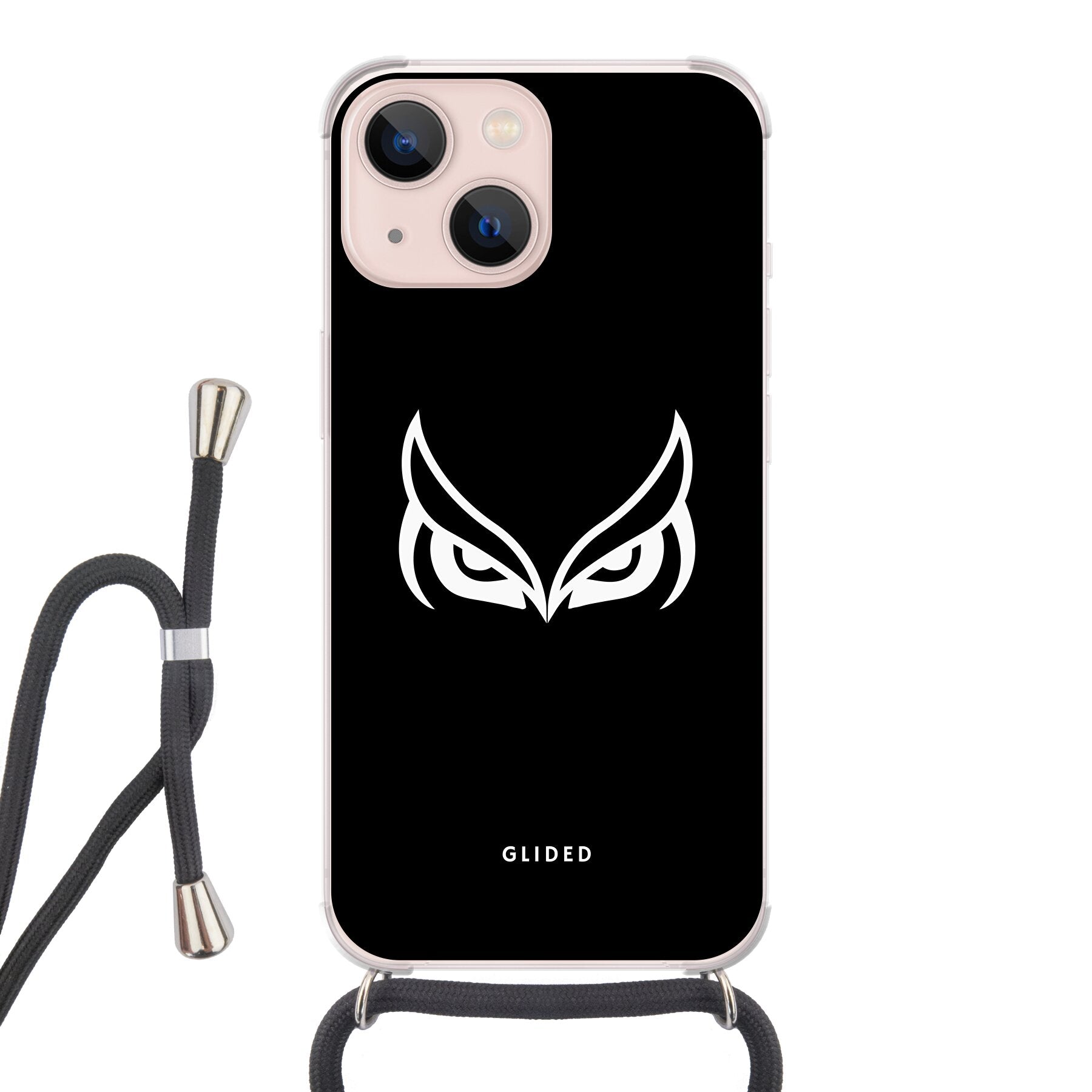 Dark Owl Handyhülle für iPhone 13 mini mit majestätischen Eulen auf tiefdunklem Hintergrund, stilvoll und schützend.