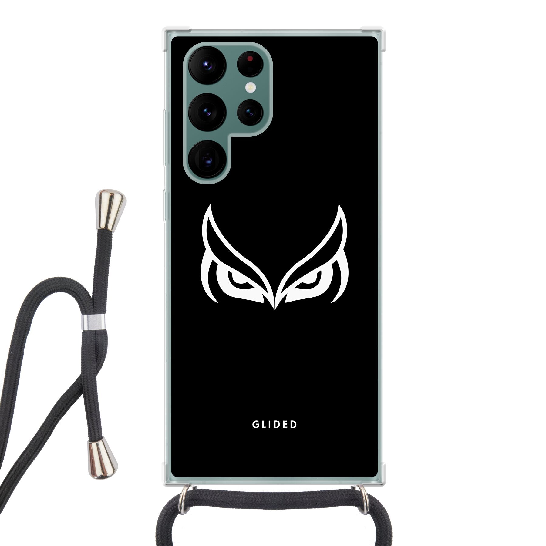 Dark Owl Handyhülle für Samsung Galaxy S22 Ultra mit majestätischen Eulen auf dunklem Hintergrund, stilvoll und schützend.