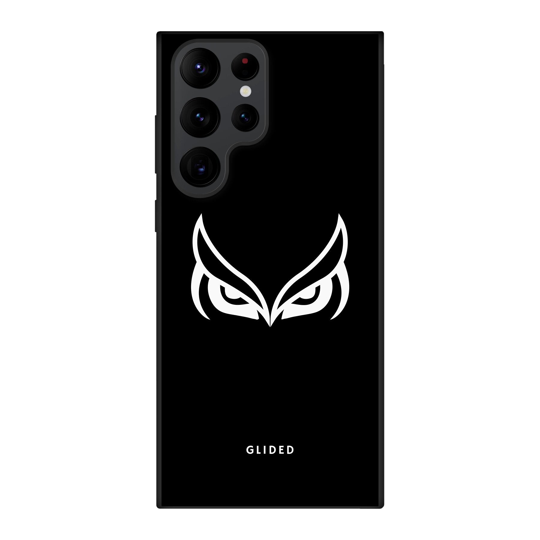 Dark Owl Handyhülle für Samsung Galaxy S22 Ultra mit majestätischen Eulen auf dunklem Hintergrund, stilvoll und schützend.