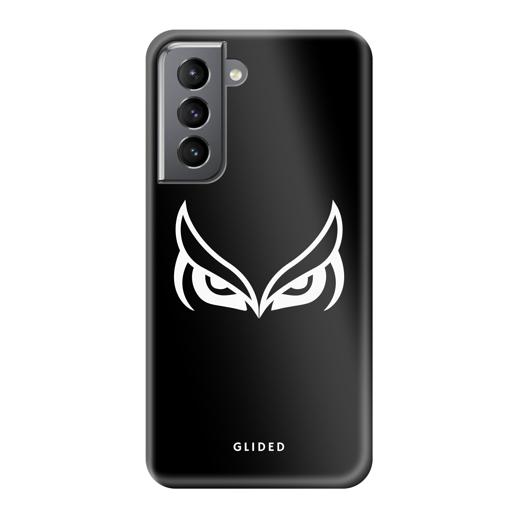 Dark Owl Handyhülle für Samsung Galaxy S21 5G mit majestätischen Eulen auf einem tiefdunklen Hintergrund, stilvoll und schützend.