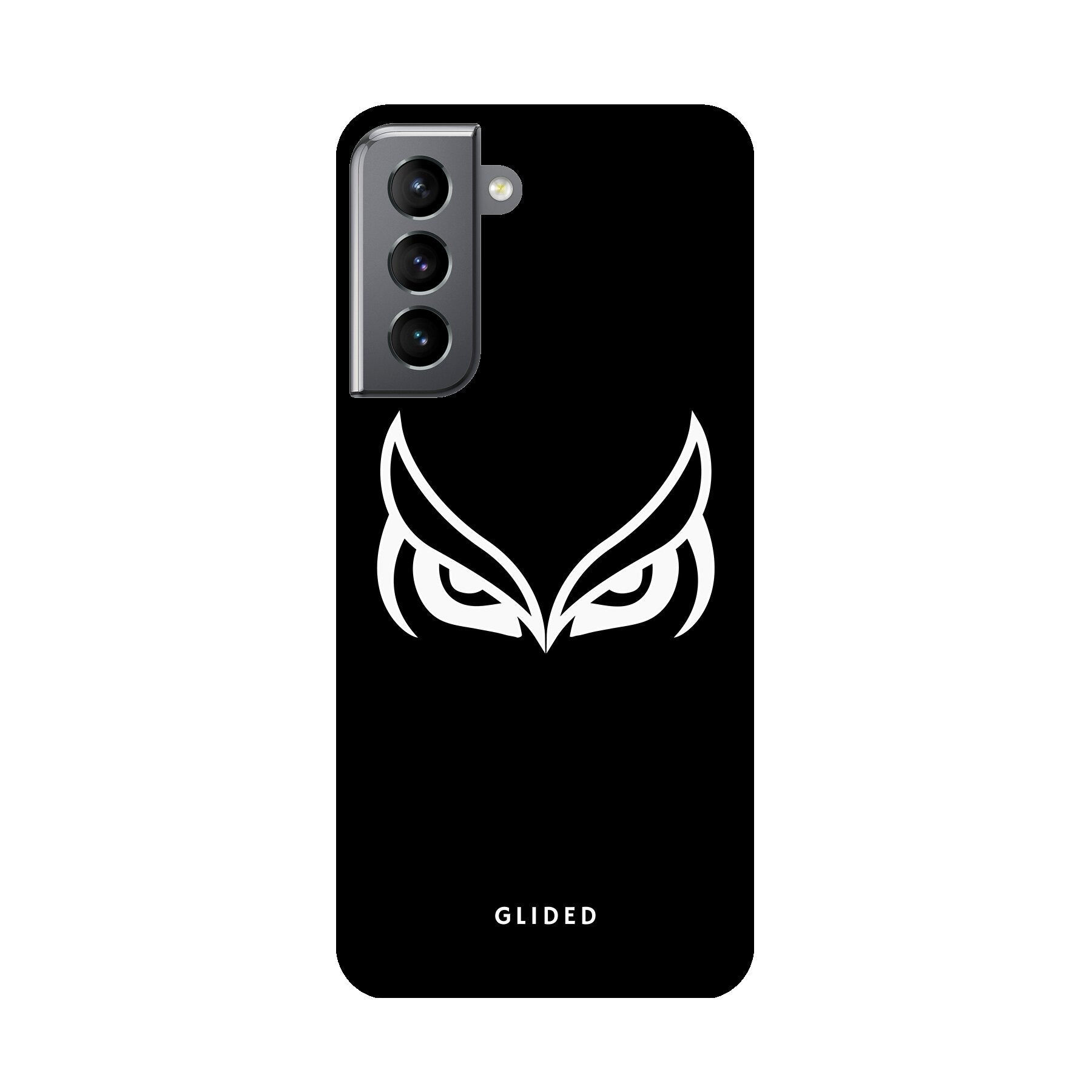 Dark Owl Handyhülle für Samsung Galaxy S21 5G mit majestätischen Eulen auf einem tiefdunklen Hintergrund, stilvoll und schützend.