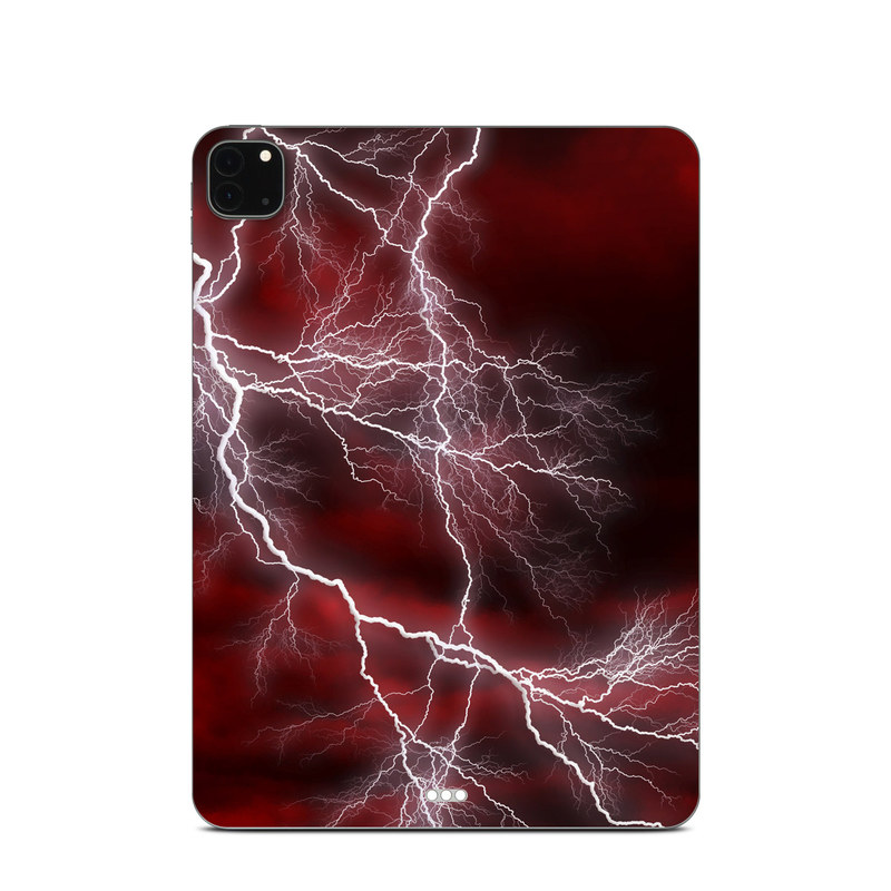 Close-up of red lightning bolts