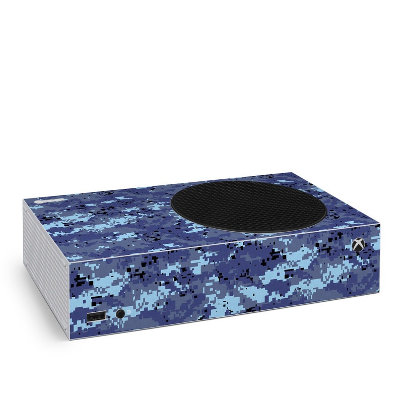 Blue camouflage Xbox Series S.