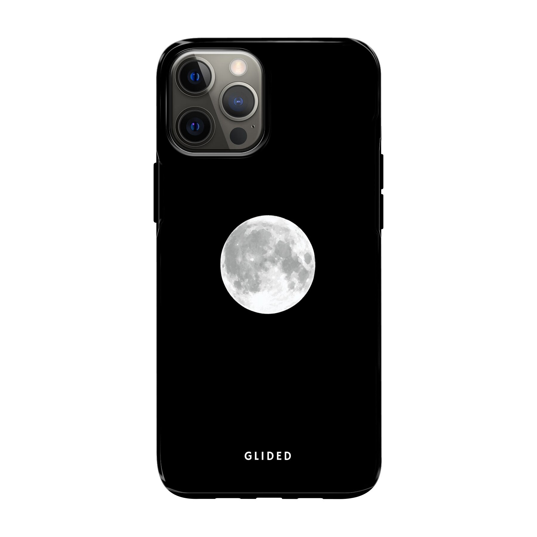 Epic Moon Handyhülle für iPhone 12 mit majestätischem Vollmond-Design, das die Atmosphäre einer klaren Nacht einfängt.