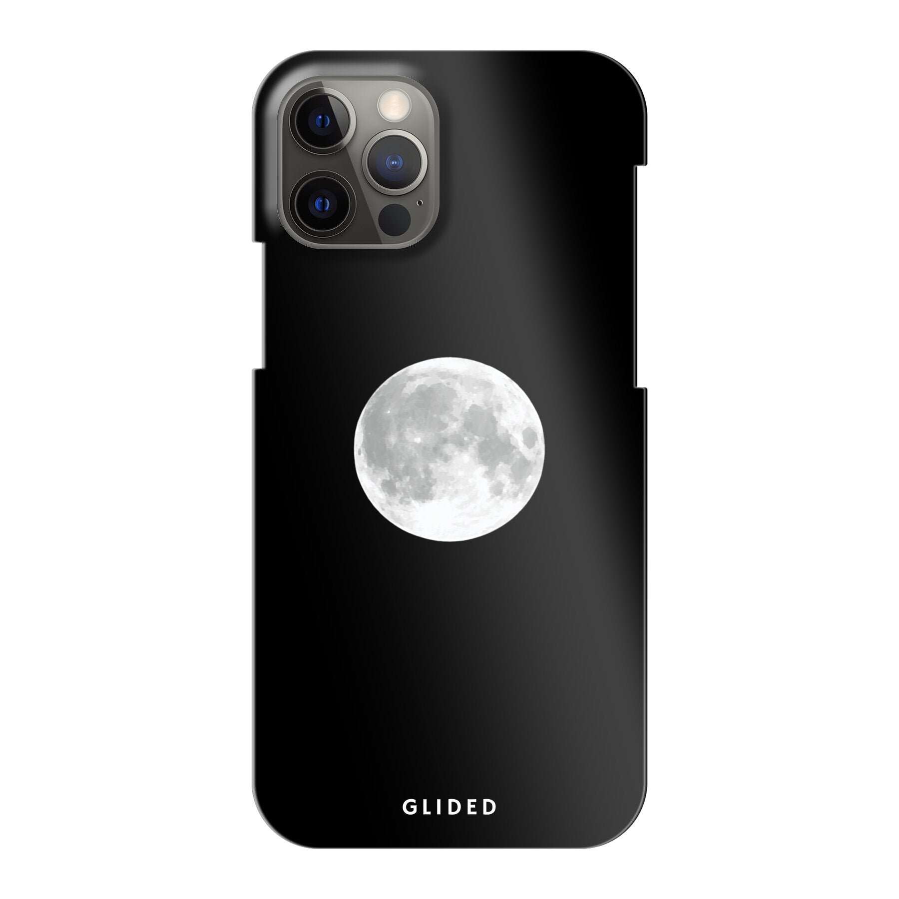 Epic Moon Handyhülle für iPhone 12 mit majestätischem Vollmond-Design, das die Atmosphäre einer klaren Nacht einfängt.