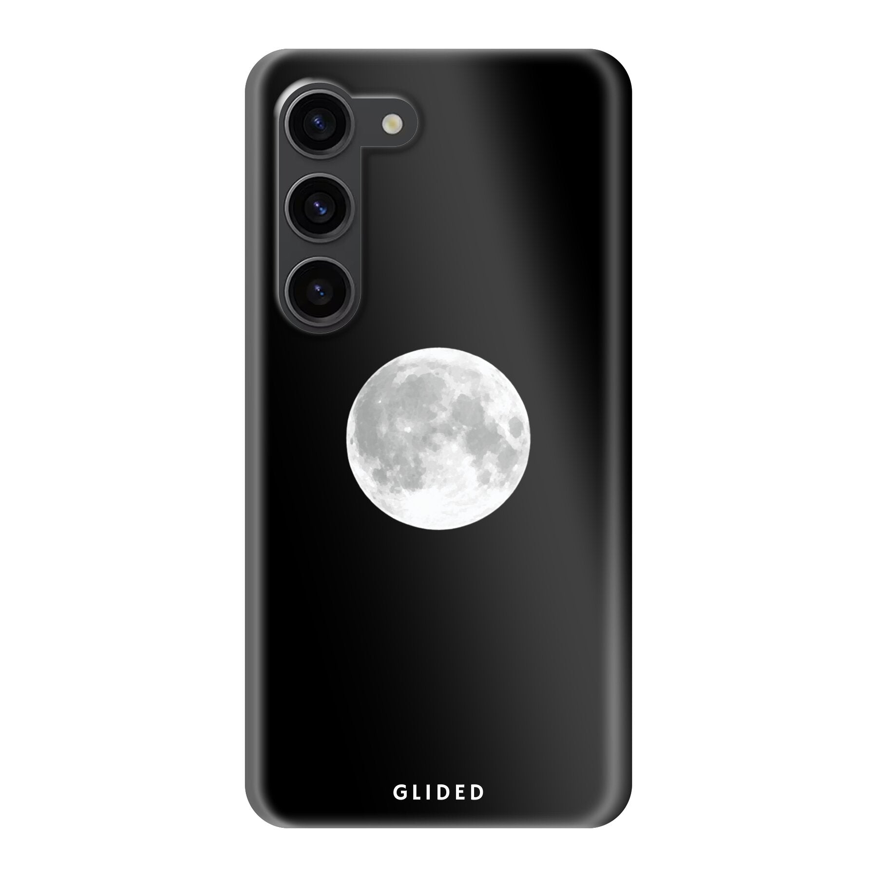 Epic Moon Handyhülle für Samsung Galaxy S23 mit majestätischem Vollmond-Design, das eine mystische Atmosphäre ausstrahlt.