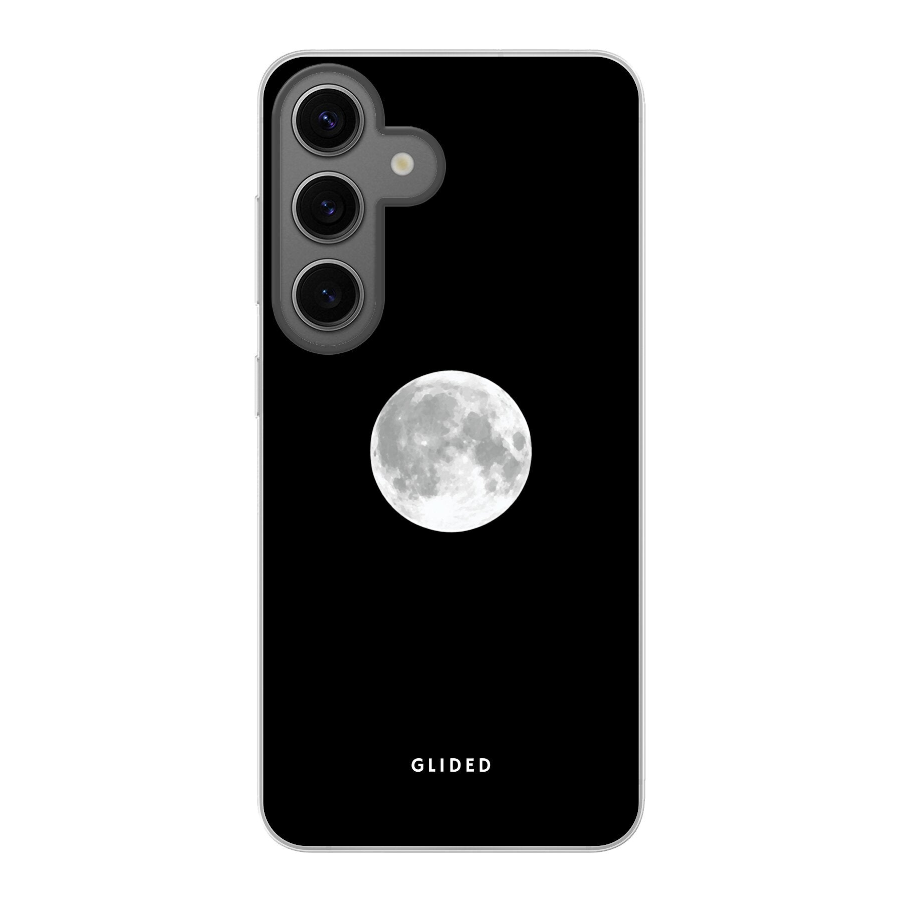 Epic Moon Handyhülle für Samsung Galaxy S24 mit majestätischem Vollmond-Design, stilvoll und schützend.
