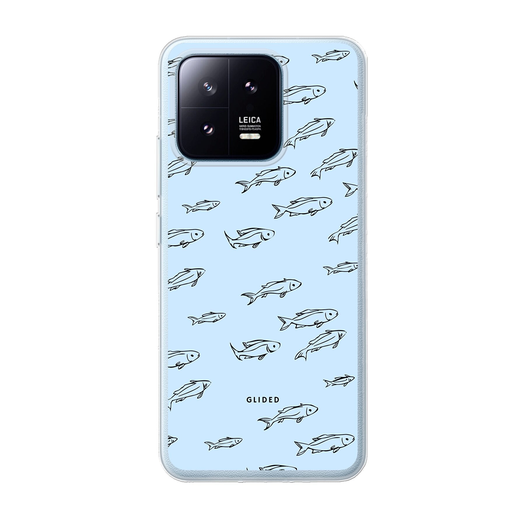 Xiaomi 13 Pro Handyhülle im Fishy Design mit bunten Fischen auf hellem Hintergrund, idealer Schutz und stilvolles Accessoire.