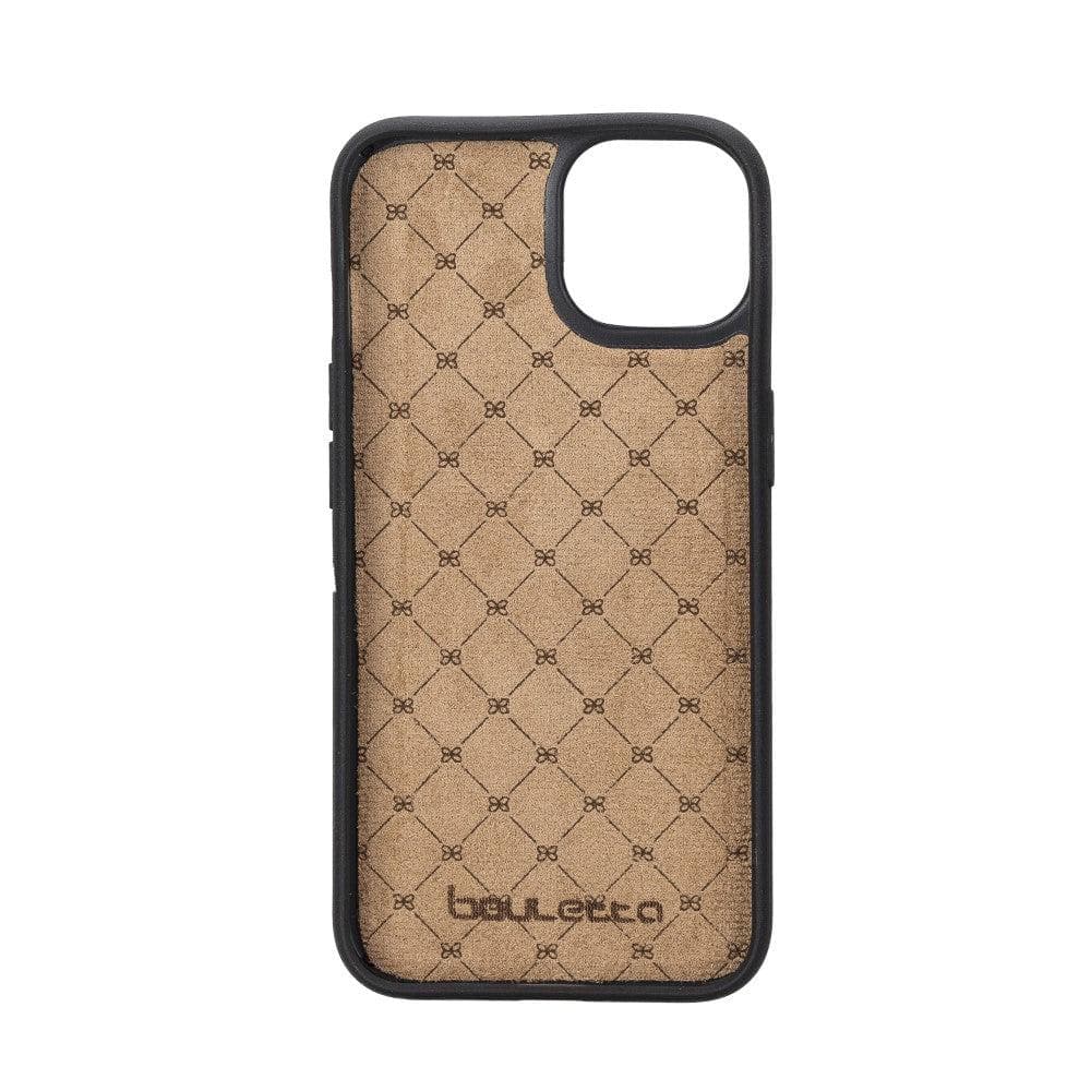 Flexible Leather Back Cover with Card Holder for iPhone 14 Series, showcasing its sleek design and card holder slots.