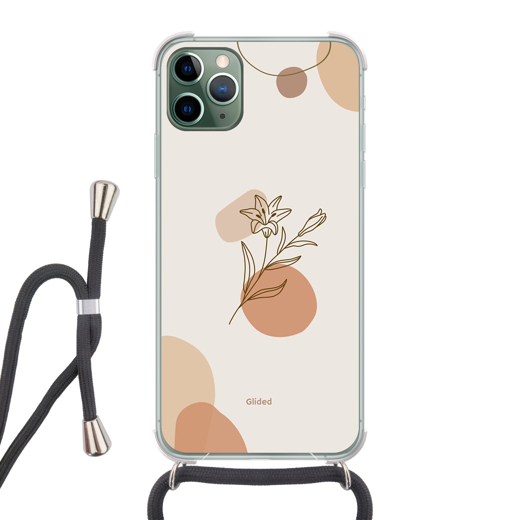 Flora iPhone 11 Pro Max Handyhülle mit pastellfarbenem Blumenmuster, bietet stilvollen Schutz und elegantes Design.