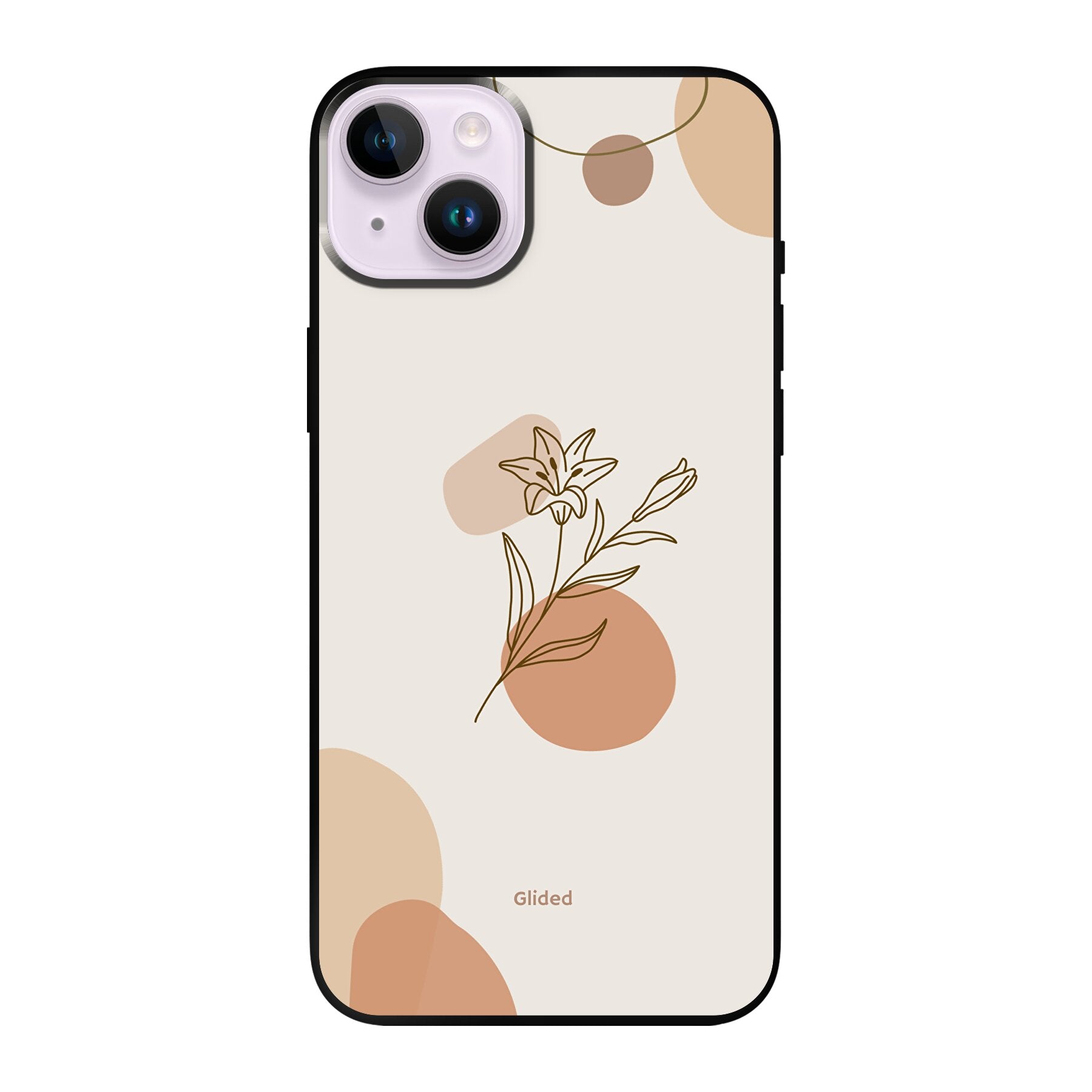 Flora iPhone 14 Plus Handyhülle mit pastellfarbenem Blumenmuster, bietet stilvollen Schutz und elegantes Design.