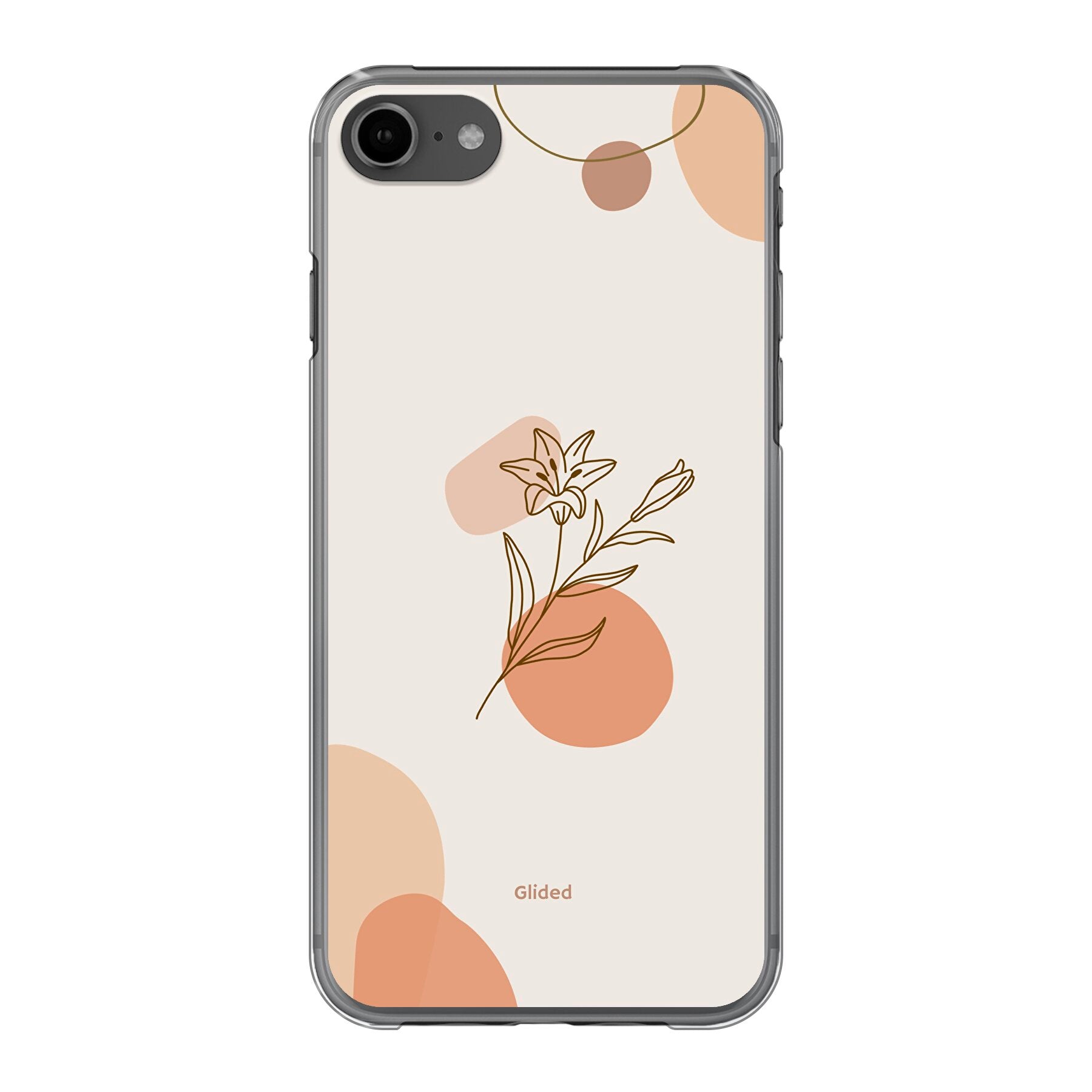 Flora iPhone 7 Handyhülle mit pastellfarbenem Blumenmuster, bietet stilvollen Schutz und elegantes Design.