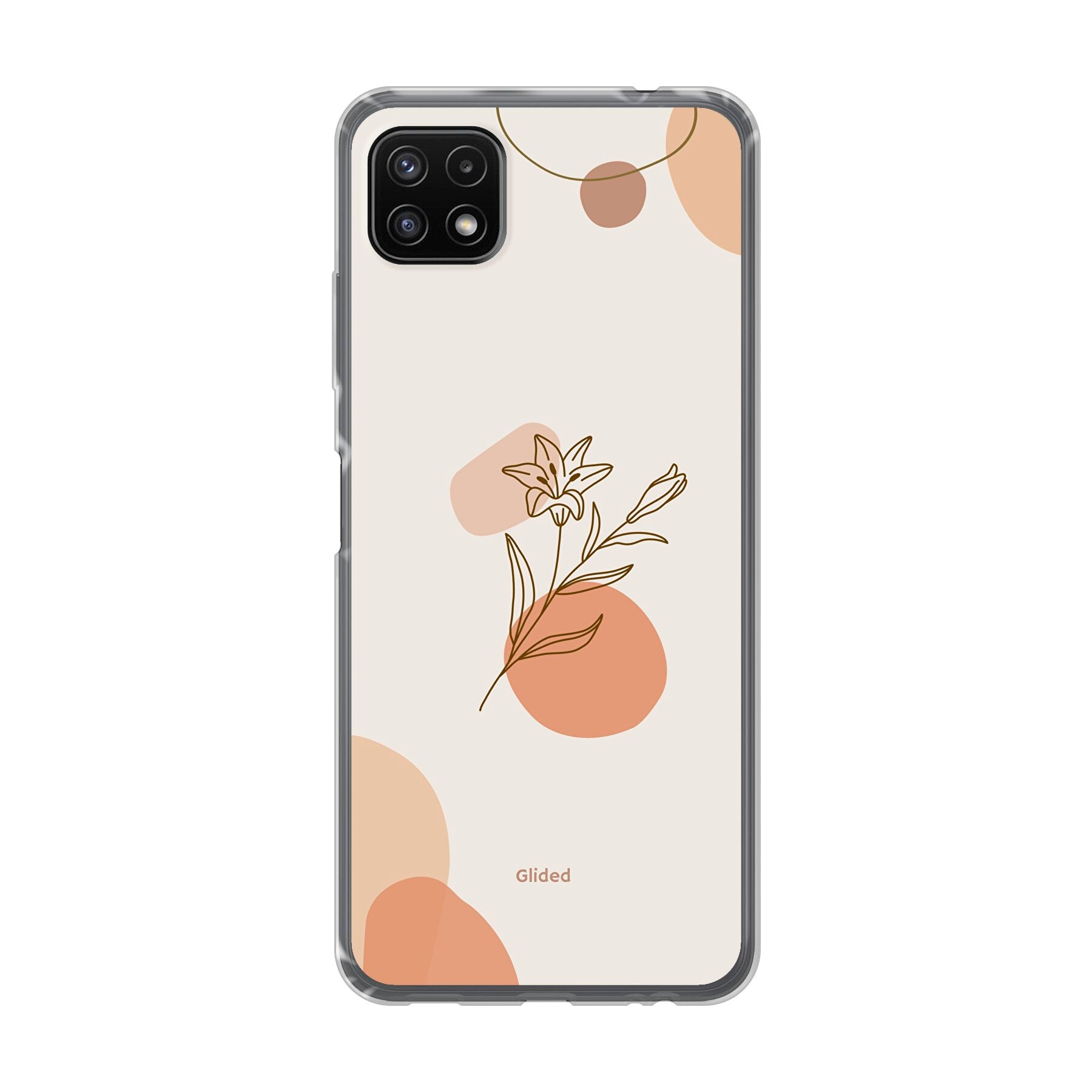 Flora Handyhülle für Samsung Galaxy A22 5G mit pastellfarbenen Blumenmotiven, die stilvollen Schutz bietet.