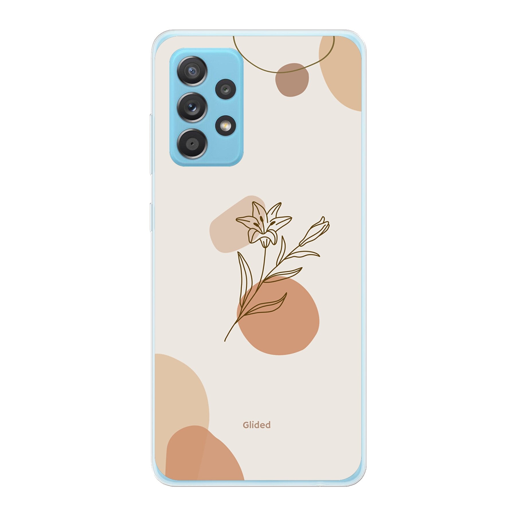 Flora Handyhülle für Samsung Galaxy A53 5G mit pastellfarbenen Blumenmotiven, die stilvollen Schutz bietet.