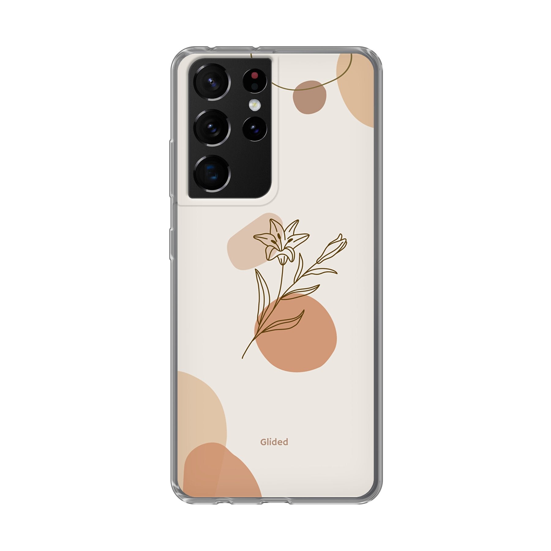 Flora Handyhülle für Samsung Galaxy S21 Ultra 5G mit pastellfarbenem Blumenmuster, bietet stilvollen Schutz und elegantes Design.