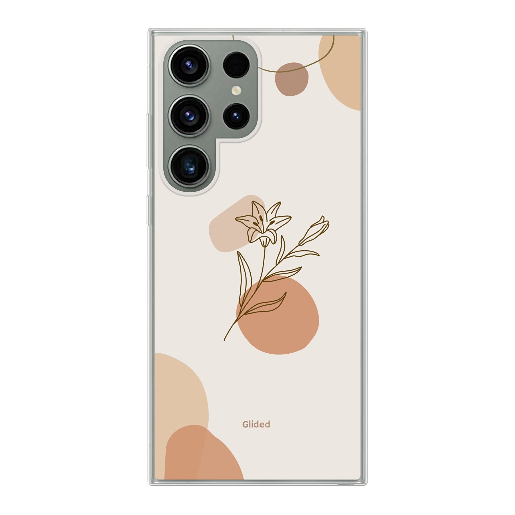 Flora Handyhülle für Samsung Galaxy S23 Ultra mit pastellfarbenen Blumenmotiven, die stilvollen Schutz bietet.