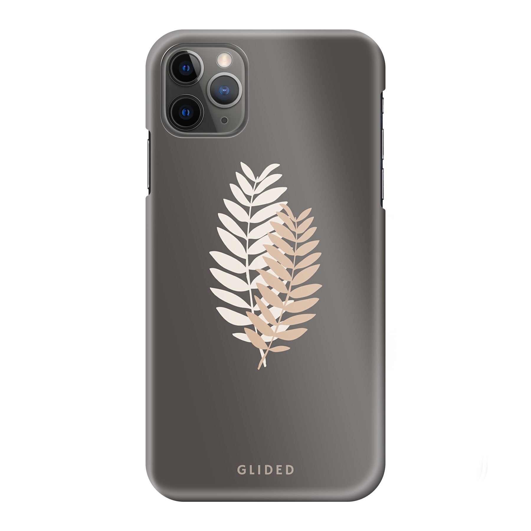 Florage iPhone 11 Pro Max Handyhülle mit Pflanzenabbildung auf dunklem Hintergrund, bietet stilvollen Schutz und einzigartiges Design.