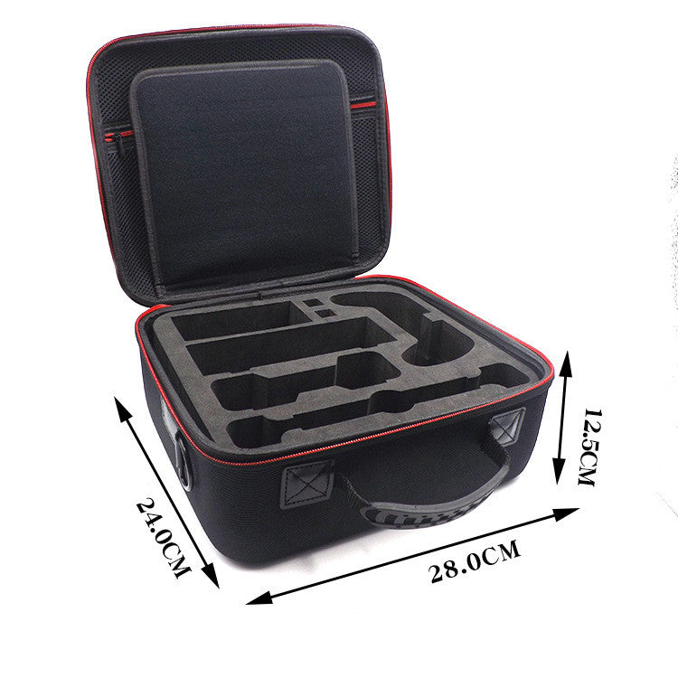 A spacious black Game Console Accessory Box Storage Big Bag made of durable EVA material, designed to hold gaming accessories securely.