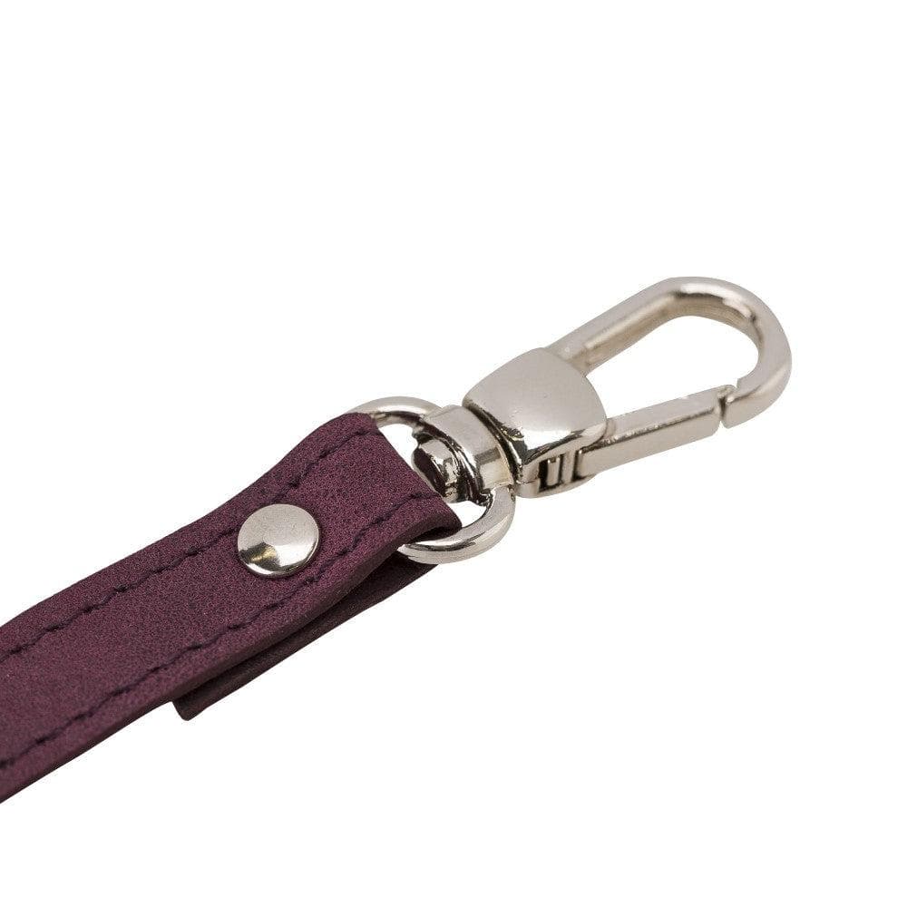 Bouletta iPhone X Series Leather Saff Umw Plain Strap phone case in elegant leather design with card slots.