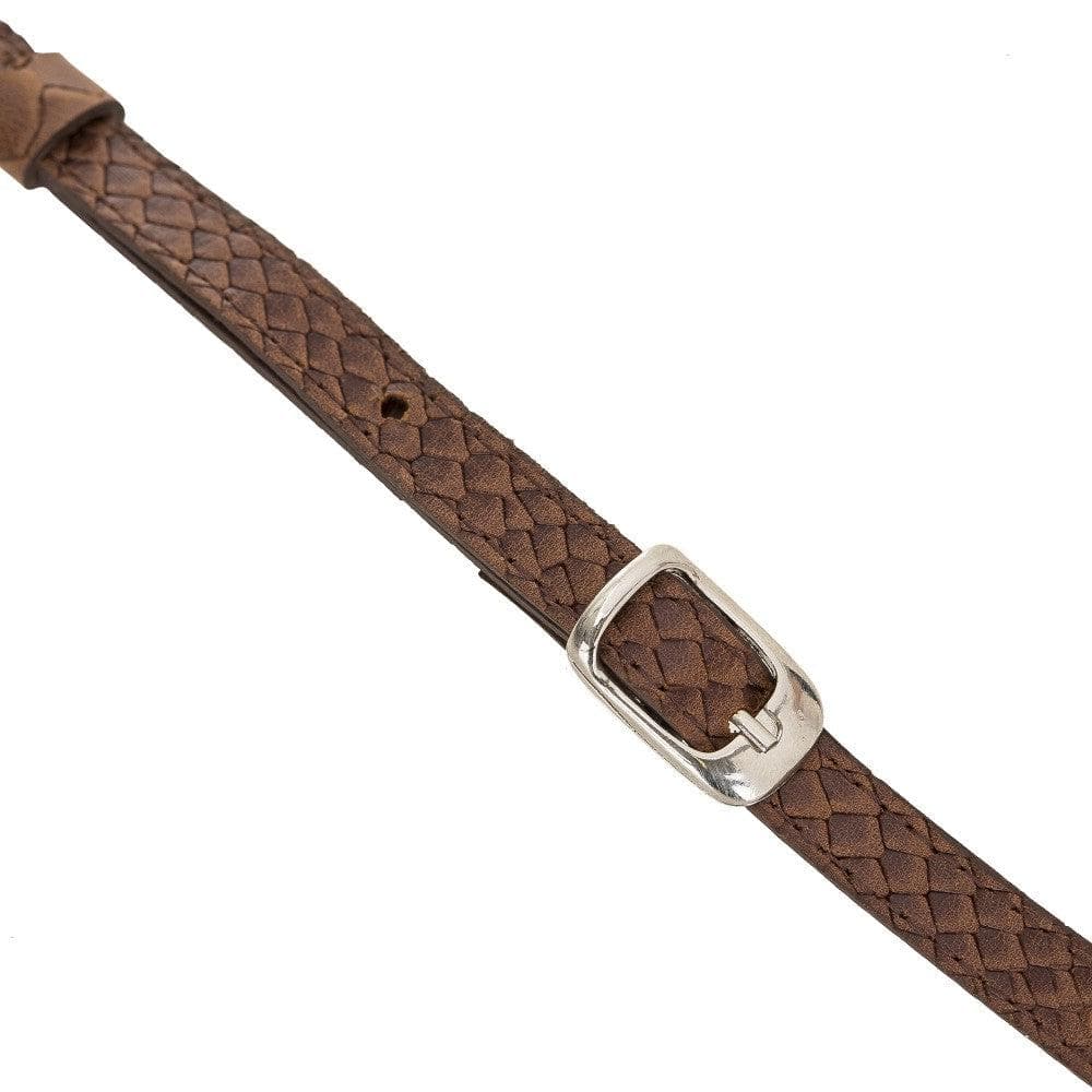 Bouletta iPhone X Series Leather Saff Umw Plain Strap phone case in elegant leather design with card slots.