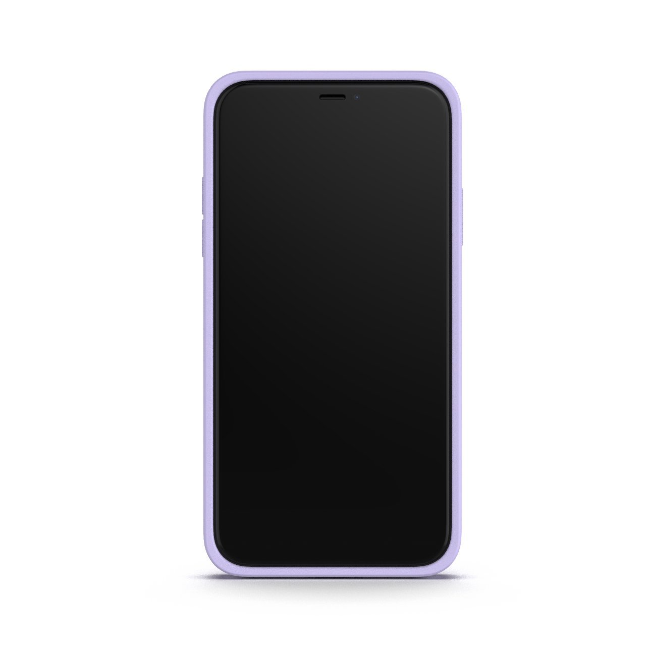 Lavender iPhone 11 case made from durable Liquid Silicone with soft microfiber lining, showcasing its elegant design and protective features.