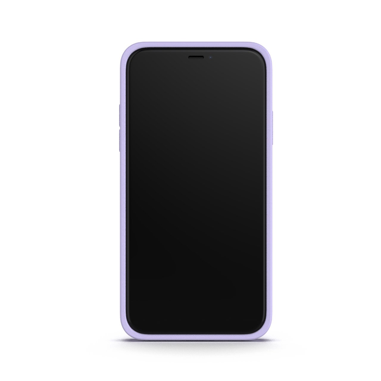 Lavender iPhone 11 case made from durable Liquid Silicone with soft microfiber lining, showcasing its elegant design and protective features.