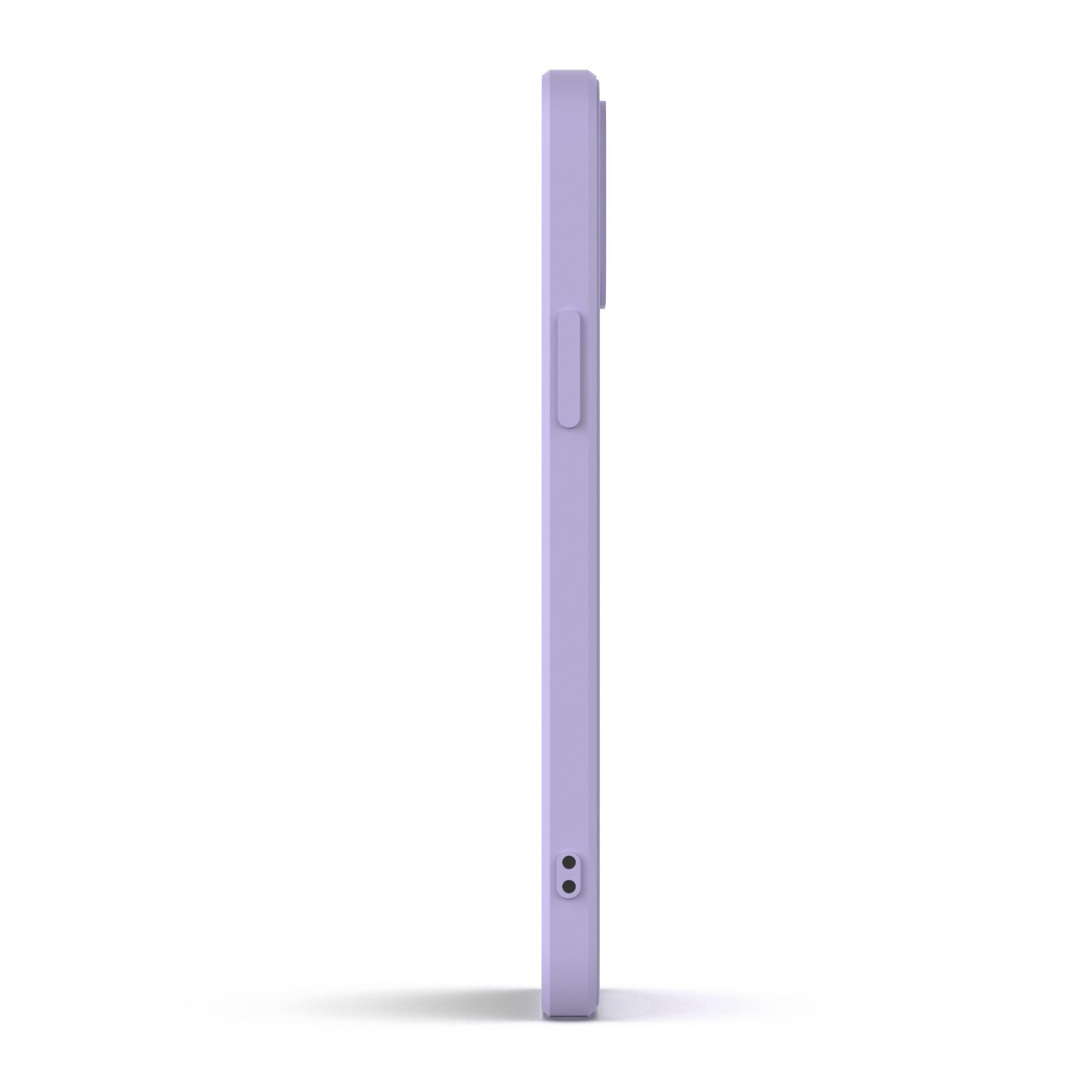 Lavender iPhone 12 Pro Case made from durable Liquid Silicone with soft microfiber lining, showcasing its elegant design and protective features.