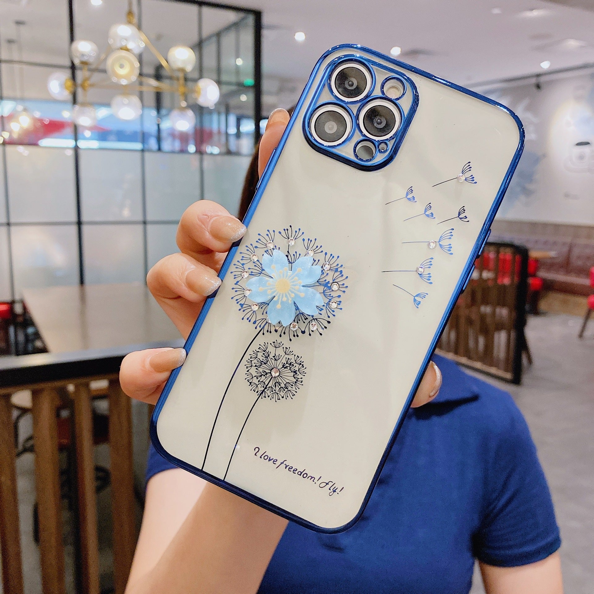 Luxury 3D Cute Flower Spin Stand Holder Phone Case featuring a colorful floral design with a built-in screen protector and lightweight TPU material.