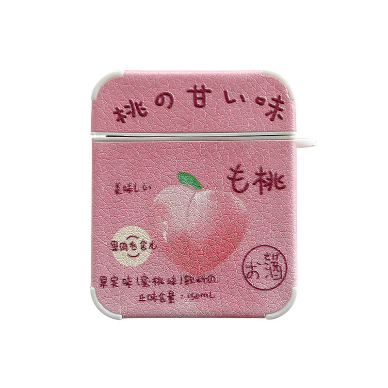 Peach Earphone Case for Apple AirPods, featuring a stylish peach design and durable TPU material.