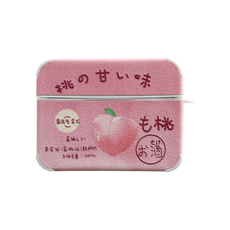 Peach Earphone Case for Apple AirPods, featuring a stylish peach design and durable TPU material.