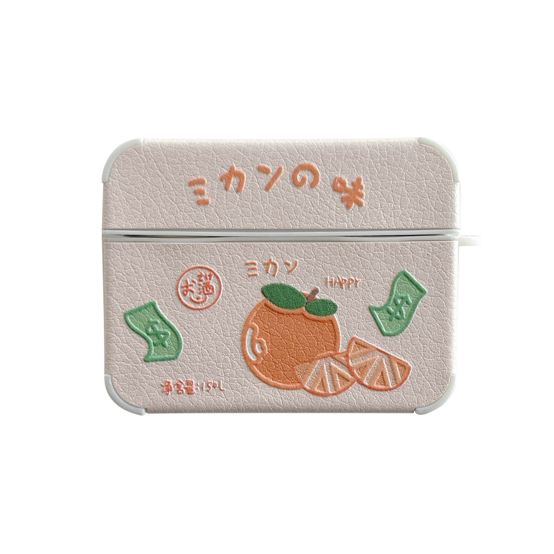 Peach Earphone Case for Apple AirPods, featuring a stylish peach design and durable TPU material.