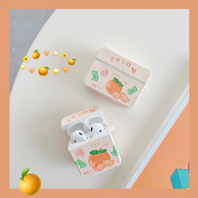 Peach Earphone Case for Apple AirPods, featuring a stylish peach design and durable TPU material.