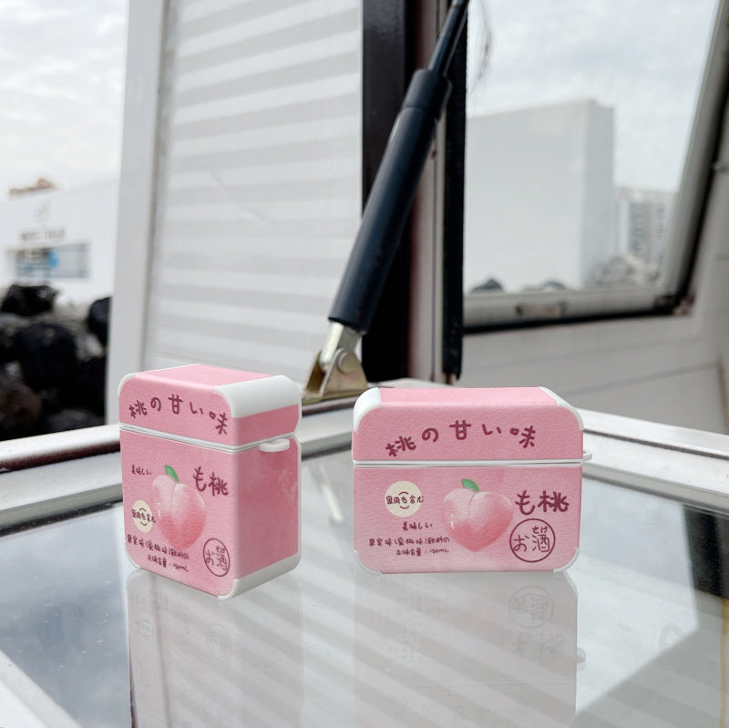 Peach Earphone Case for Apple AirPods, featuring a stylish peach design and durable TPU material.
